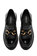 Women's Black Buckle Detailed Patent Leather Masculine Loafer | Derimod Women's Black Buckle Detailed Patent Leather Masculine Loafer | Derimod