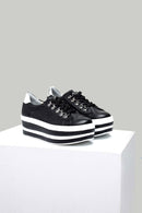 Yüksek Tabanlı Kadın Deri Sneaker | Derimod Yüksek Tabanlı Kadın Deri Sneaker | Derimod