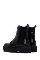 Women's Black Patent Leather Boots | Derimod Women's Black Patent Leather Boots | Derimod
