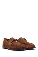 Woman Walnut Buckled Suede Masculine Loafer | Derimod Woman Walnut Buckled Suede Masculine Loafer | Derimod