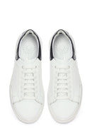 Women's White Lace-up Thick-Sole Leather Sneaker | Derimod Women's White Lace-up Thick-Sole Leather Sneaker | Derimod