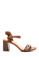 Women's Crocodile Patterned Heeled Shoes | Derimod Women's Crocodile Patterned Heeled Shoes | Derimod