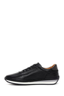 Men's Black Leather Printed Sneaker | Derimod Men's Black Leather Printed Sneaker | Derimod