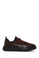 Male Brown Lace-Up Thick-Soled Leather Sneaker | Derimod Male Brown Lace-Up Thick-Soled Leather Sneaker | Derimod