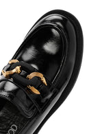 Women's Black Buckle Detailed Patent Leather Masculine Loafer | Derimod Women's Black Buckle Detailed Patent Leather Masculine Loafer | Derimod