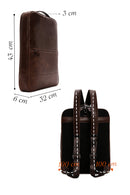 Men's Brown Leather Backpack | Derimod Men's Brown Leather Backpack | Derimod