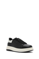 Erkek Siyah Bağcıklı Deri Sneaker | Derimod Erkek Siyah Bağcıklı Deri Sneaker | Derimod