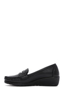 Kadın Siyah Dolgu Topuklu Loafer | Derimod Kadın Siyah Dolgu Topuklu Loafer | Derimod