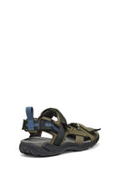 Geox Men's Green U Terreno + Grip B Te + Nbk Sy Double Strap Fabric Sandals | Derimod Geox Men's Green U Terreno + Grip B Te + Nbk Sy Double Strap Fabric Sandals | Derimod