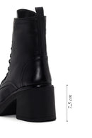 Women's Black Leather Heeled Boots | Derimod Women's Black Leather Heeled Boots | Derimod