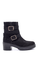 Women's Heeled Suede Leather Boots | Derimod Women's Heeled Suede Leather Boots | Derimod