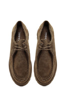 Woman Mink Lace-Up Suede Masculine Shoes | Derimod Woman Mink Lace-Up Suede Masculine Shoes | Derimod