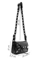 Women's Black Metal Detailed Crossbody Bag | Derimod Women's Black Metal Detailed Crossbody Bag | Derimod