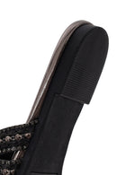 Woman Anthracite Stone-Embellished Slipper | Derimod Woman Anthracite Stone-Embellished Slipper | Derimod