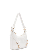 Women's White Long Strap Patent Leather Shoulder Bag | Derimod Women's White Long Strap Patent Leather Shoulder Bag | Derimod