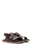 Men's Brown Strappy Leather Sandals | Derimod Men's Brown Strappy Leather Sandals | Derimod