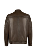 Calvin Male Mink Zip Closure Short Leather Coats | Derimod Calvin Male Mink Zip Closure Short Leather Coats | Derimod