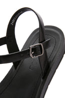Kadın Siyah Bilekten Bantlı Comfort Sandalet | Derimod Kadın Siyah Bilekten Bantlı Comfort Sandalet | Derimod