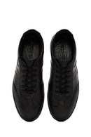 Male Black Lace-Up Thick-Soled Leather Sneaker | Derimod Male Black Lace-Up Thick-Soled Leather Sneaker | Derimod