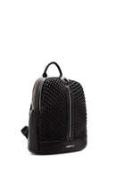 Women's Black Printed Backpack | Derimod Women's Black Printed Backpack | Derimod