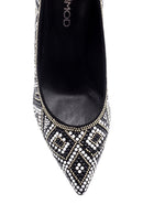 Kadın İşlemeli Deri Stiletto | Derimod Kadın İşlemeli Deri Stiletto | Derimod