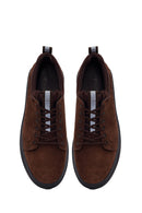 Male Brown Lace-up Thick-soled Nubuck Leather Sneaker | Derimod Male Brown Lace-up Thick-soled Nubuck Leather Sneaker | Derimod