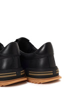 Male Black Lace-up Leather Casual Sneaker | Derimod Male Black Lace-up Leather Casual Sneaker | Derimod
