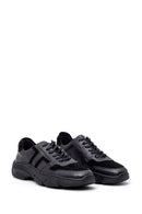 Men's Suede Detailed Leather Sneaker | Derimod Men's Suede Detailed Leather Sneaker | Derimod