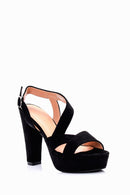 Women's Suede Platform Heeled Shoes | Derimod Women's Suede Platform Heeled Shoes | Derimod