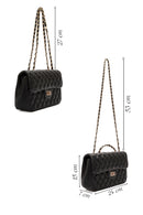 Women Black Long Strap Quilted Shoulder Bag | Derimod Women Black Long Strap Quilted Shoulder Bag | Derimod
