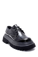 Women's Leather Patent Leather Thick Soled Shoes | Derimod Women's Leather Patent Leather Thick Soled Shoes | Derimod