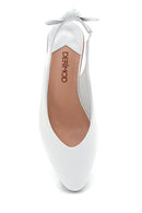 Women's Leather Bow Detailed Ballerinas | Derimod Women's Leather Bow Detailed Ballerinas | Derimod