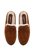 Woman Tan Suede Slipper | Derimod Woman Tan Suede Slipper | Derimod