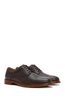 Men's Brown Laced Leather Classic Shoes | Derimod Men's Brown Laced Leather Classic Shoes | Derimod