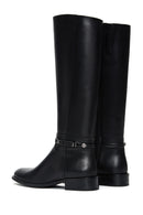 Woman Black Zippered Accessory Detail Leather Boot | Derimod Woman Black Zippered Accessory Detail Leather Boot | Derimod