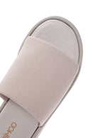 Women's Gray Thick Soled Slippers | Derimod Women's Gray Thick Soled Slippers | Derimod