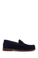 Erkek Lacivert Süet Deri Casual Loafer | Derimod Erkek Lacivert Süet Deri Casual Loafer | Derimod