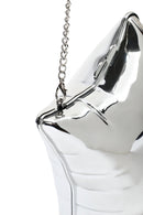 Kadın Gümüş Zincir Askılı Mini Portföy Çanta | Derimod Kadın Gümüş Zincir Askılı Mini Portföy Çanta | Derimod