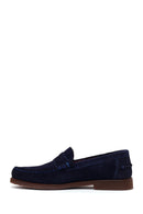 Erkek Lacivert Süet Deri Casual Loafer | Derimod Erkek Lacivert Süet Deri Casual Loafer | Derimod