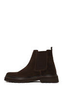 Male Brown Suede Casual Chelsea Boots | Derimod Male Brown Suede Casual Chelsea Boots | Derimod