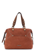 Women's Brown Suede Shoulder Bag | Derimod Women's Brown Suede Shoulder Bag | Derimod