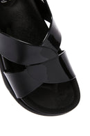 Women's Black Ankle Strap Thick Soled Jelly Sandals | Derimod Women's Black Ankle Strap Thick Soled Jelly Sandals | Derimod