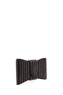 Women's Black Long Strap Stone Mini Evening Box Clutch Bag | Derimod Women's Black Long Strap Stone Mini Evening Box Clutch Bag | Derimod