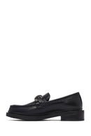 Kadın Siyah Tokalı Deri Maskülen Loafer | Derimod Kadın Siyah Tokalı Deri Maskülen Loafer | Derimod