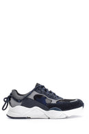Men's Suede Detailed Leather Sneaker | Derimod Men's Suede Detailed Leather Sneaker | Derimod