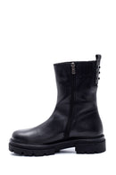 Women's Leather Zippered Long Boots | Derimod Women's Leather Zippered Long Boots | Derimod