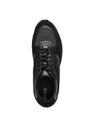 Geox Women's Black D Zosma Lace-Up Wedge Heel Leather Sneakers | Derimod Geox Women's Black D Zosma Lace-Up Wedge Heel Leather Sneakers | Derimod