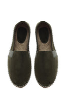 Erkek Yeşil Süet Deri Espadril | Derimod Erkek Yeşil Süet Deri Espadril | Derimod