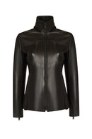 Audrey Woman Black Hooded Fur Leather Coats | Derimod Audrey Woman Black Hooded Fur Leather Coats | Derimod