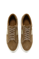 Men's Mink Suede Leather Thick Soled Sneaker | Derimod Men's Mink Suede Leather Thick Soled Sneaker | Derimod